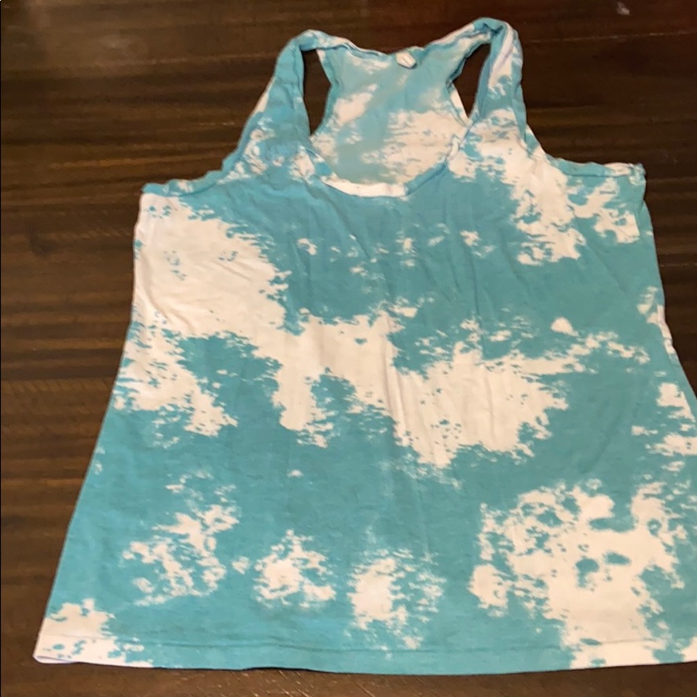 Blue and white tank top